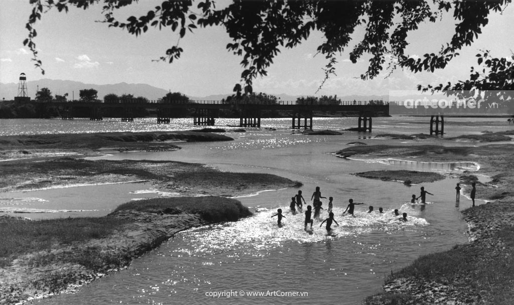 Ninh Thuận xưa - Sông Dinh và cầu Đạo Long - Dinh river and Đạo Long bridge - Ninh Thuận - 1960