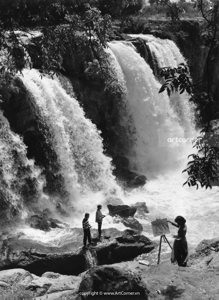 Đà Lạt xưa - Thác Liên Khàng - Liên Khàng waterfall - Đà Lạt - 1965