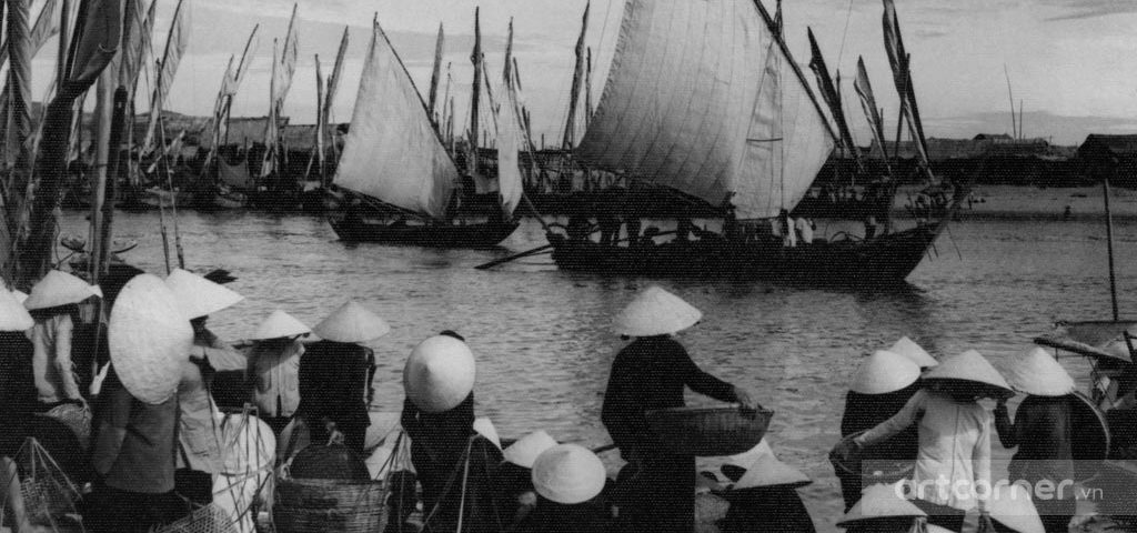 Nha Trang xưa - Quang cảnh lúc thuyền về - Nha Trang - 1955