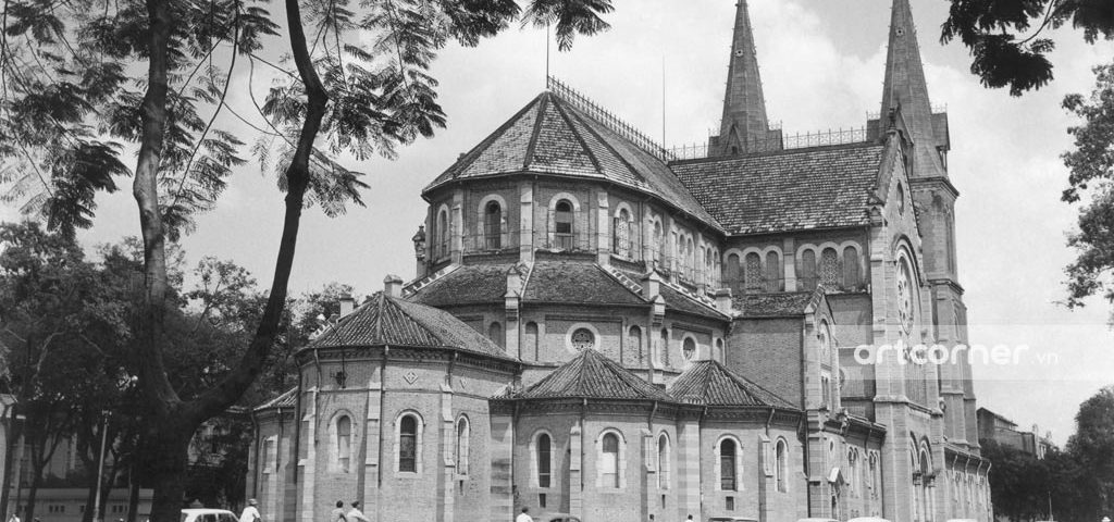 Sài Gòn xưa - Saigon Notre-Dame Cathedral Basilica - Nhà thờ Đức Bà - Sài Gòn - 1955