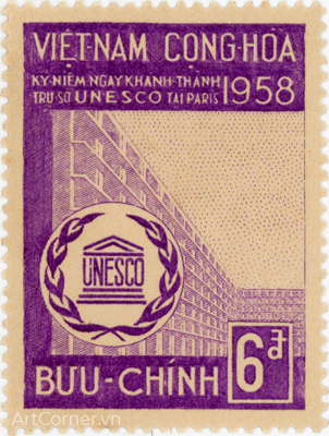 1958-11-03-d-A20-tem-vnch-ky-niem-ngay-khanh-thanh-tru-so-unesco-tai-paris