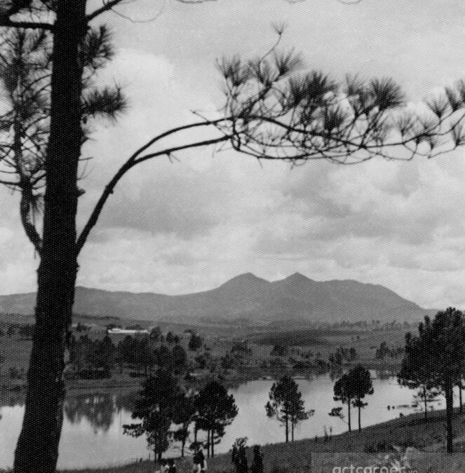 Đà Lạt xưa - Hồ Xuân Hương và núi Lang Bian - Xuân Hương lake and LangBian mountain - Đà Lạt - 1960