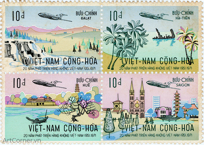 1972-04-18-1-A133-tem-vnch-20-nam-phat-trien-hang-khong-viet-nam-1951-1971-da-lat-ha-tien-hue-sai-gon