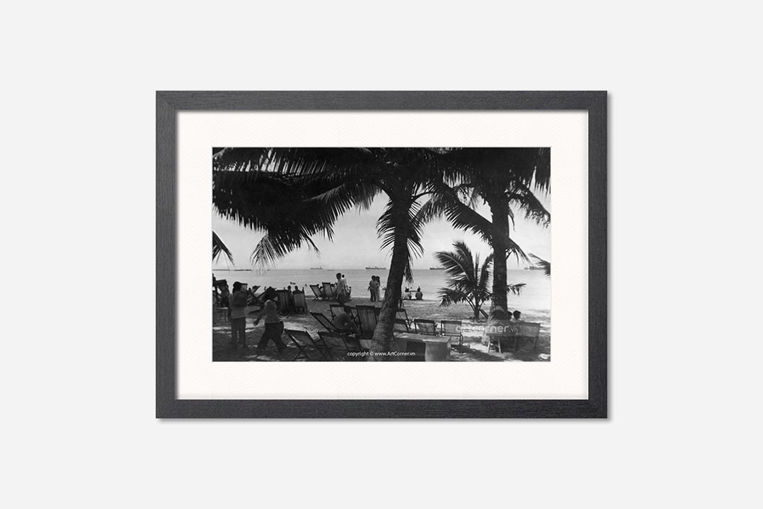 Toàn cảnh Bãi Trước Vũng Tàu 1965 khung đen - Biểu tượng du lịch Vũng Tàu xưa